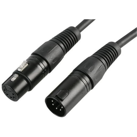 PULSE - DMX Lead  5 Pin XLR Male to Female (1 Pair+Screen)  2m Black