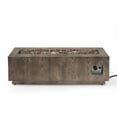 thumbnail image 2 of Outdoor Heater 48" Outdoor 50,000 BTU Rectangular Iron Propane Fire Pit, Brown Wood Pattern (Tank Cover not Included),Patio Heater, 2 of 16