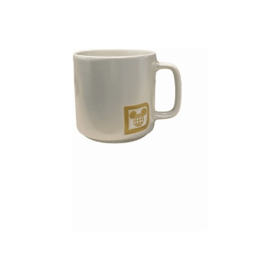 Disney Parks Walt Disney World Gold Logo White Ceramic Coffee Mug New