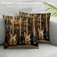 thumbnail image 3 of Leisuo Throw Pillow Cover Guitar Music Musical Instruments Cool Show Square Pillow Case Cushion Cover for Home Car Decorative white, 3 of 5
