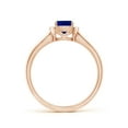 thumbnail image 2 of ANGARA Natural Cushion Blue Sapphire Ring with Diamond Halo in 14K Rose Gold for Women (Size-4mm) | September Birthstone, Birthday, Anniversary, Jewelry Gift for Women | Natural Blue Sapphire Ring, 2 of 10