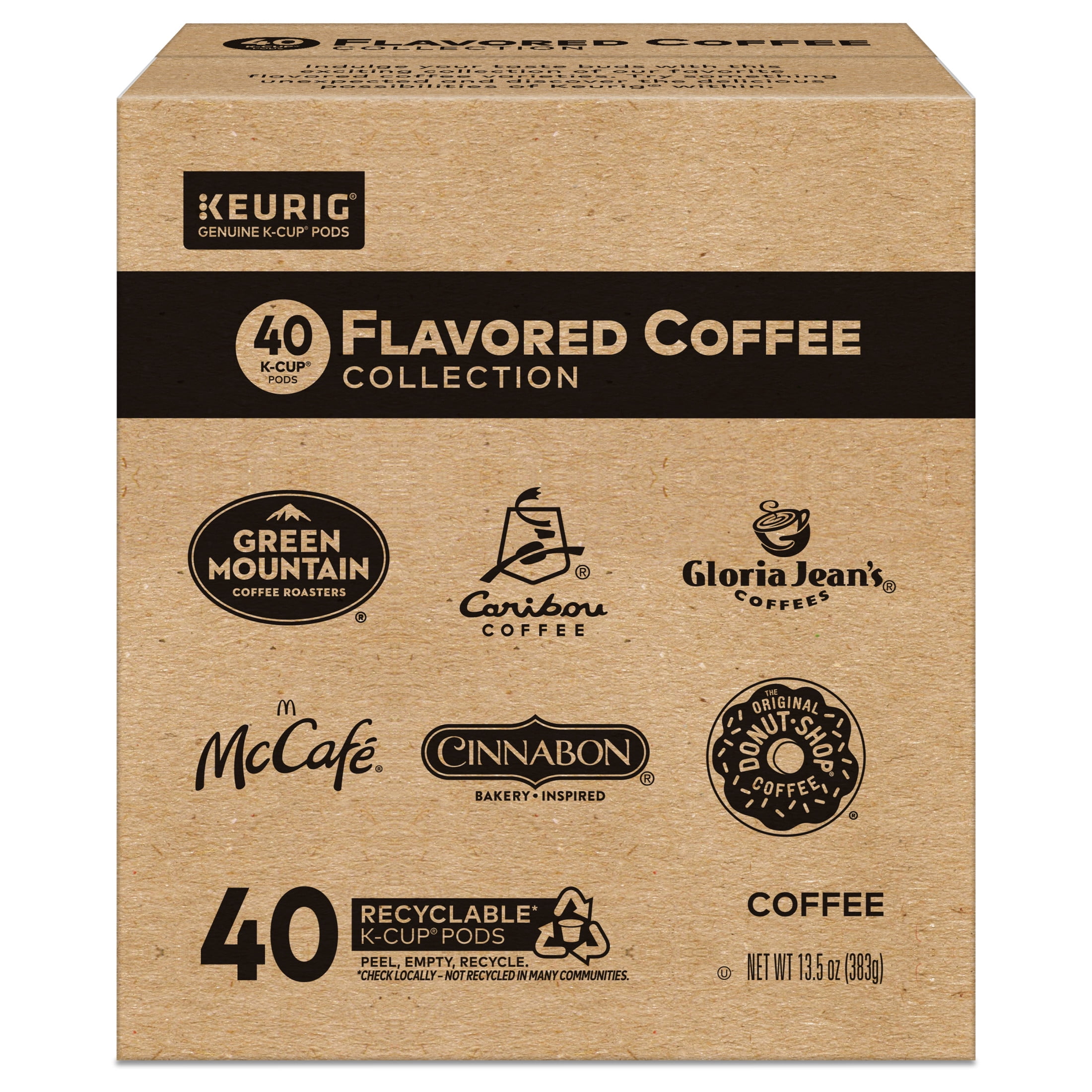 Keurig Flavored Coffee Collection Light and Medium Roast K-Cup Coffee Pods, 40 Count