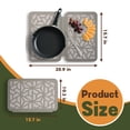 thumbnail image 2 of Tapete de Secado de Platos de Piedra: Tapete de Cocina Plegable Súper Absorbente y de Secado Rápido con Correas de Silicona para Protección de Platos, Secado Rápido, Gris Claro, 2 of 9