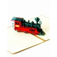 thumbnail image 3 of Steam Train Pop Up Christmas Card 3D Birthday Greeting Card Assembled Tr, 3 of 6