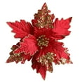 thumbnail image 2 of 4Pcs Christmas Tree Flowers Faux Flowers Decoration Artificial Poinsettia Ornaments for Christmas New Year Home Outdoor Decoration, 2 of 7