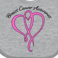 thumbnail image 4 of Inktastic Breast Cancer Awareness with Pink Ribbon Heart Boys or Girls Baby Bib, 4 of 4