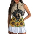 thumbnail image 3 of Whosucclay Sunflower Dachshund Golf Shirts Sleeveless Golf Tennis Shirts for Ladies, Casual Stretchy for Indoor Sports Running, 3 of 7