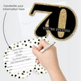 thumbnail image 2 of Big Dot of Happiness Adult 70th Birthday - Gold - Shaped Fill-In Invitations - Birthday Party Invitation Cards with Envelopes - Set of 12, 2 of 7