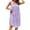 Purple, variant on Nightgowns for Women Summer Lightweight Silky Loose Fit Sleeveless V Neck Lace Neckline Sleep Dress Pajama Dress