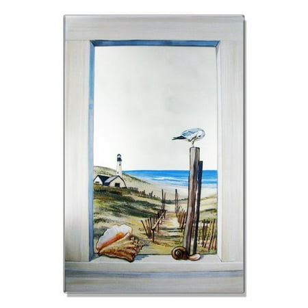 Stupell Industries Seagull Faux Window Mirror Painting Print