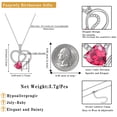 thumbnail image 5 of Fasjewly 18K White Gold Plated Heart Necklace for Women,CZ Heart July Ruby Birthstone Pendant Jewelry Gift for Wife Mom Girlfriend,Valentine's Day Mother's Day Birthday Anniversary Gift, 5 of 10