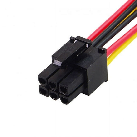FVH Dual 4Pin to 6 Pin EPS 12V Graphics Card Power Supply Adapter Converter Cable