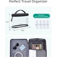 thumbnail image 5 of Approved Toiletry Bag, 2 Pack Clear Makeup Cosmetic Bag Organizer, Quart Size Travel Bag for Toiletries, Carry-on Travel Accessories Essentials, Black-2pcs, 5 of 7