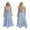 Blue, variant on Baby Sweetie Women's 2 Piece Summer Outfits Scoop Neck Tank Tops with Tiered Vacation A-line Skirt Set Party Dress