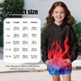 thumbnail image 7 of Psesaysky Red Blue Flame Print Long Hoodie Sweatshirts for Girls - Soft Long Sleeve Pullover Hoodie Dress Stylish Fall Winter Shirt for 7-8 Years, 7 of 7