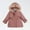 Hot Pink, variant on Lilgiuy Little Girls Winter Coat Fashion Solid Color Long Sleeve Floral Hoodie Warm Cotton Thick Windproof Coat Sky Blue（3-7Years）
