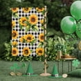 thumbnail image 5 of Farmhouse Sunflower Garden Flags for Outside Vintage Floral Black Buffalo Plaid Double Sided Yard Flags Outdoor House Decoration, Small 12X18 Inch,, 5 of 9