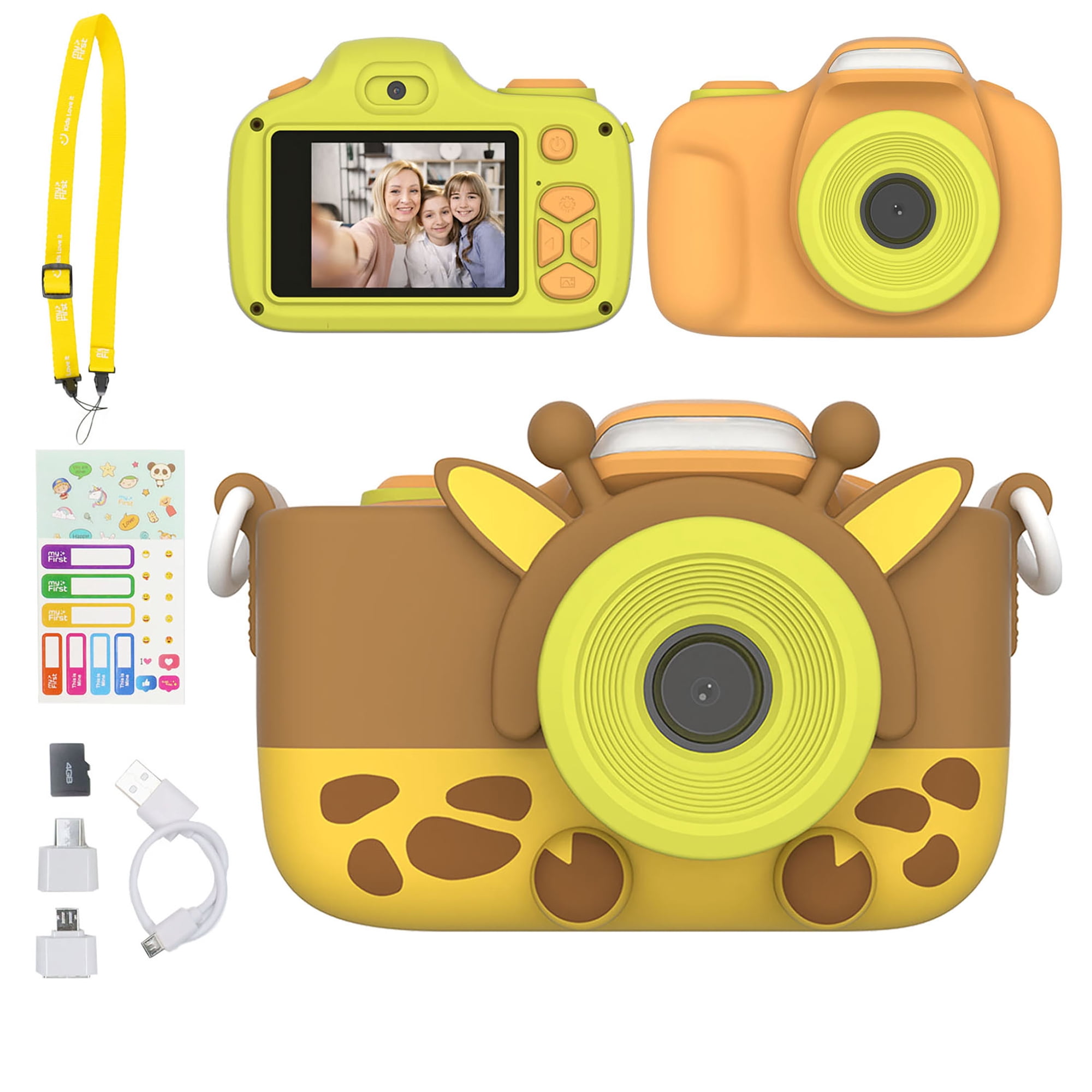 myFirst Camera 3 - Kids Mini Camera, 12MP HD, Selfie Lens, Shockproof, microSD Compatible - Yellow