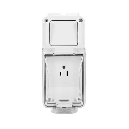 

Thinsont Outdoor Waterproof Power Socket IP66 Waterproof Power Plug Socket One-Key Outage Power Outlet Adaptor No.3