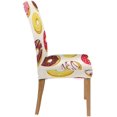 thumbnail image 3 of RYLABLUE Colorful Donuts Stretch Chair Cover Protector Seat Slipcover for Dining Room Hotel Wedding Party Set of 4, 3 of 5