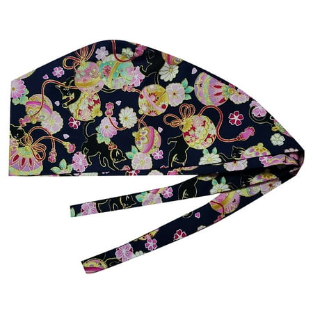 

Yubnlvae Fashion Solid Print Work Hat Casual Unisex Scrub Cap D
