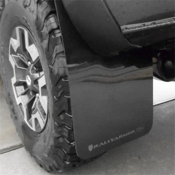 MF20-URP-BLK-GY Larger Universal Urethane Plus Black Mud Flap with Gray Logo