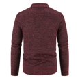 thumbnail image 5 of Men's Cardigan Sweater Button Up Knit Textured Stand Collar Regular Fit Full Zip Fleece Lined Winter Warm, 5 of 5