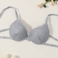 thumbnail image 6 of Inglocry Lace Nursing Bra, Wirefree Padded Nursing Bras for Breastfeeding, V Neck Maternity Bra for Pregnancy, Soft Lace Gray 80B, 6 of 6