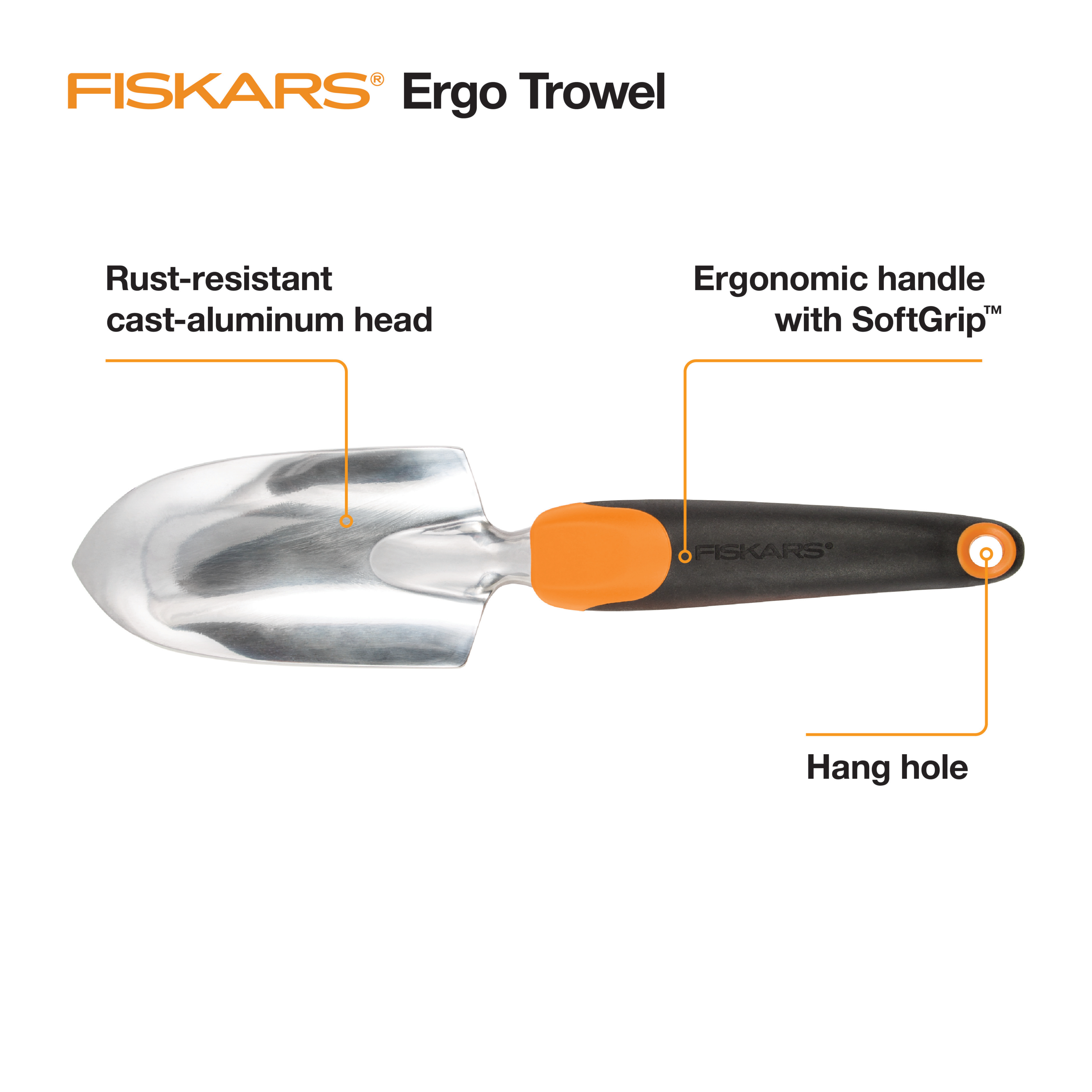 Fiskars 12.25 Inch Ergo Flower Bed Trowel photo 3