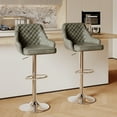 thumbnail image 2 of VECELO Bar Stools Set of 2 Adjustable Counter Height Swivel Barstools with Back and Armrest, Dark Gray, 2 of 11