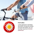 thumbnail image 2 of Sonnette de Vélo en Forme de Fleur, Sonnette Décorative pour Guidon de Vélo, Rouge et Blanc, 2 of 8