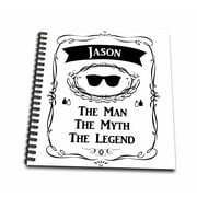 3dRose Jason - The Man The Myth The Legend - personal name personalized gift - Mini Notepad, 4 by 4-inch