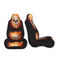 thumbnail image 3 of Pofeuu Satanic Skull Print Automotive Car Seat Covers Flat Cloth Full Set Seat Covers,Car Seat Covers front seats for Cars Trucks and SUVs-2 PCS, 3 of 9