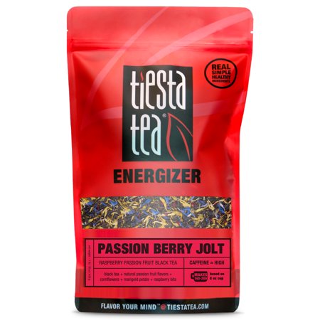 Loose 1 Lb - Tiesta Tea Energizer, Passion Berry Jolt, Loose Leaf Black Tea Blend, High Caffeine, 1 Lb Bulk Bag