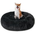 thumbnail image 6 of Exclusivo Mezcla Calming Donut Pet Bed for Large Dogs 36", Anti-Anxiety Plush Cozy Warming Dog Bed, Black, 6 of 8