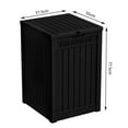 thumbnail image 4 of Decksplore 55 Gallon Lockable Resin Deck Box, Waterproof & Outdoor Storage Box for Outdoor Cushion Storage and Outdoor Delivery Storage, Stylish Outdoor Bench,black, 4 of 6