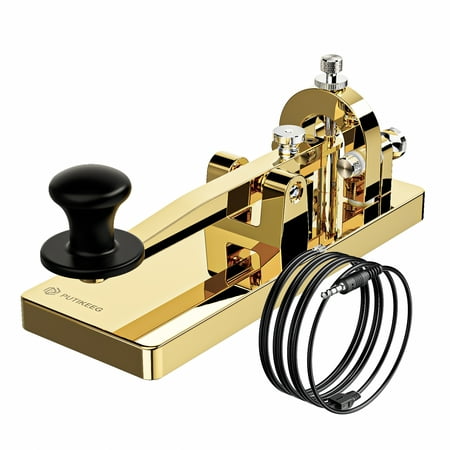 Putiineeg Morse Code Single Slurry Keys CW Key 60mm/2.36in x 170mm/6.69in x 64.8mm/2.55in