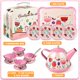 thumbnail image 2 of Set de té para fiestas de té con forma de flor de minnot, juguetes para niñas de 3 a 6 años, 2 of 7