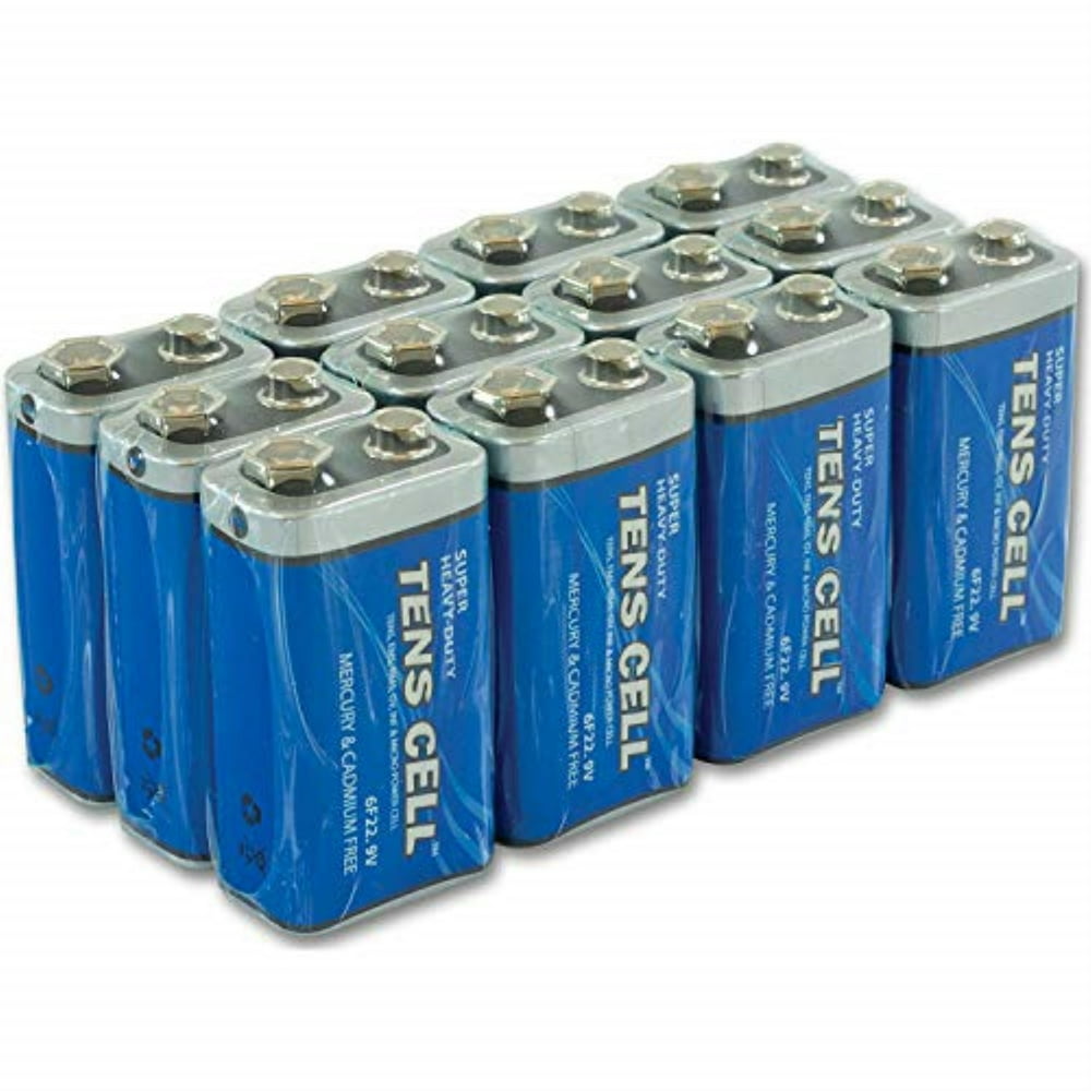 tens 7000 official 12 pack of long lasting 9volt heavy duty batteries
