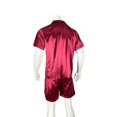 thumbnail image 3 of Awdenio Mens Pajama Sets Satin Silk Pajamas Short Sleeve Shorts Pajama Set Silky Nightshirt Casual Pijama Comfy Sleepwear, 3 of 6