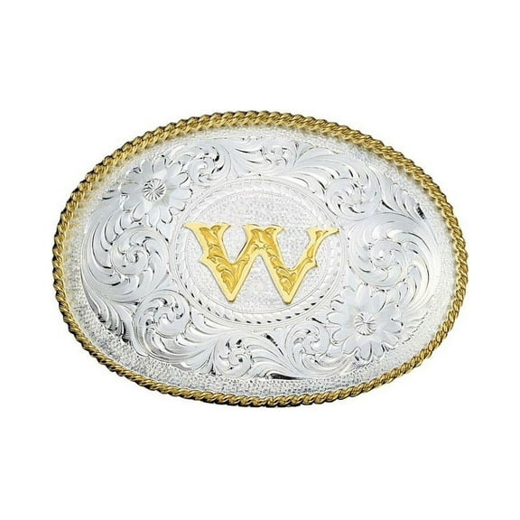 Montana Silversmiths Initial W Silver Two Toned - Acc Buckle - 700W