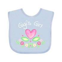 Inktastic Gigi's Girl Heart Flowers Girls Baby Bib