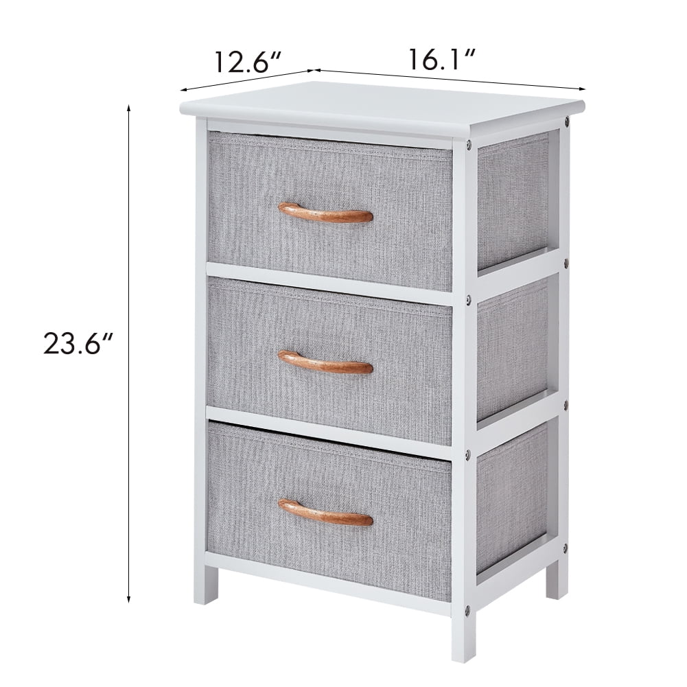 Private Jungle 3 Drawer Fabric Dresser Storage Cabinet, Dresser Chest with Wood Top, Organizer Unit for Closets Bedroom Nursery Room Hallway,White Private Jungle 3 Drawer Fabric Dresser Storage Cabinet, Dresser Chest with Wood Top, Organizer Unit for Closets Bedroom Nursery Room Hallway,White