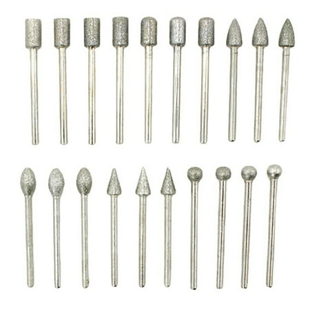 

Azhf New Arrivals 20pcs Mini Portable Diamond Coated Universal Glass Drill Bits Set Stone Carving