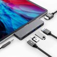 thumbnail image 1 of Adaptador USB C 6 en 1 para iPad Pro MacBook HDMI 4K y Más Conectividad, 1 of 7