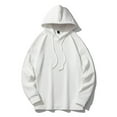 thumbnail image 2 of Vedolay Men Sports Active Sweatshirt 2023 Casual Oversized Long Sleeve Hoodie Sweatshirts White,XL, 2 of 4