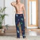 thumbnail image 2 of Balery Dinosaur Astronaut Space Surfing Pantalones de pijama para hombre, pijama ultraligero, pantalón de descanso-3X-Large, 2 of 6