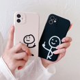 thumbnail image 2 of Funda de teléfono con dibujos de personas bonitas para iPhone, carcasa trasera de silicona suave para iPhone 11, 12, 13, 14 Pro Max, X, XR, XS Max, 7, 8 Plus, Se 2020 Fivean unisex, 2 of 2