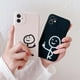 thumbnail image 2 of Funda de teléfono con dibujos de personas bonitas para iPhone, carcasa trasera de silicona suave para iPhone 11, 12, 13, 14 Pro Max, X, XR, XS Max, 7, 8 Plus, Se 2020 Fivean unisex, 2 of 2