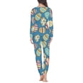 thumbnail image 3 of Renewold Winter Holiday Pajamas for Women 2 Pieces Thermal Easter Egg Loungewear Casual Jogger Walking Lounge Set Size XL Personalized Long Sleeve Nightwear, 3 of 4